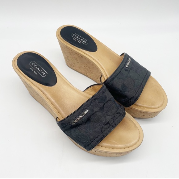Coach Joanne Wedge Sandals, Size 9 - Picture 3 of 9